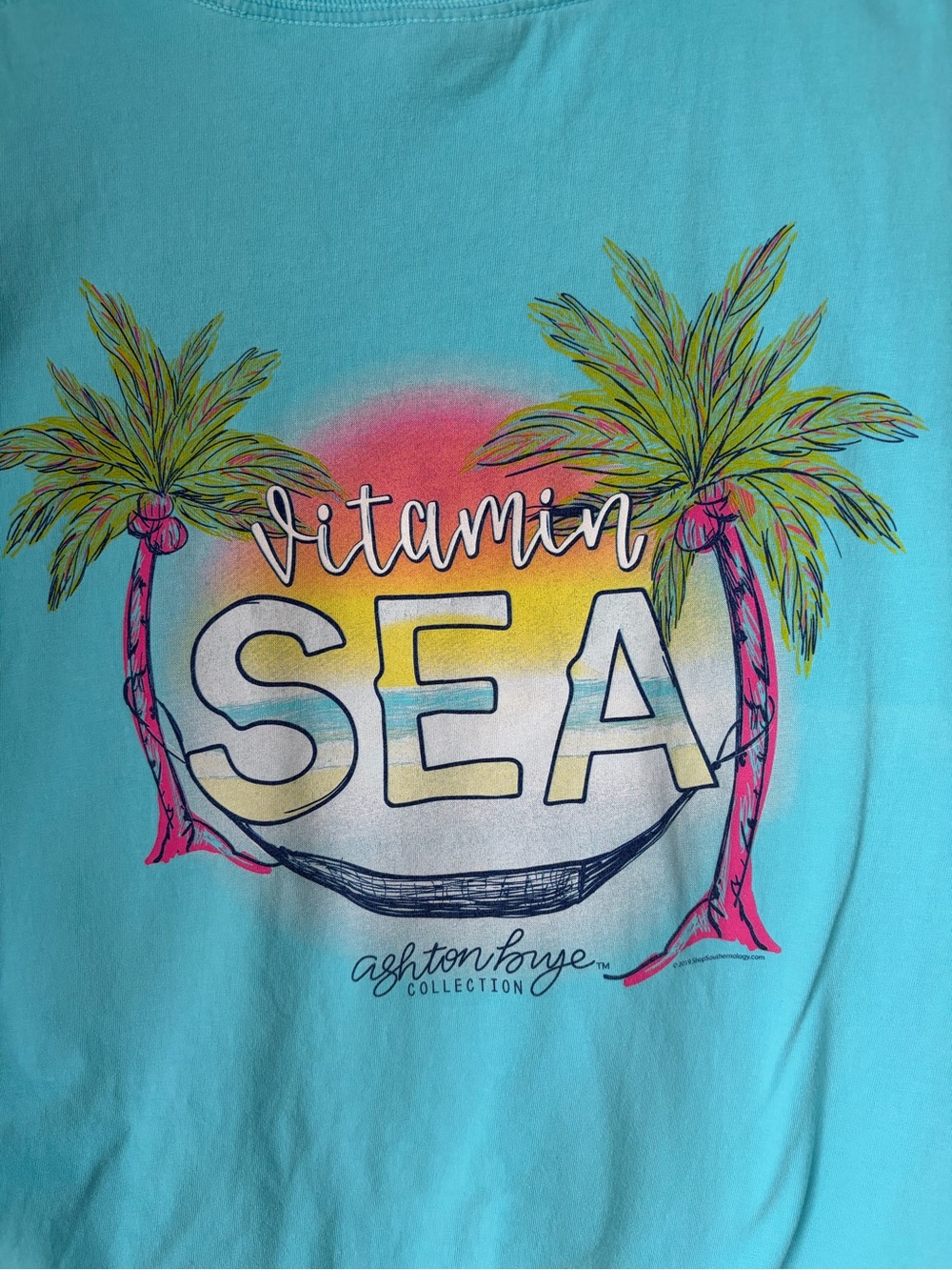 Ashton Brye Collection (XL) Comfort Colors Turquoise Crewneck T-Shirt